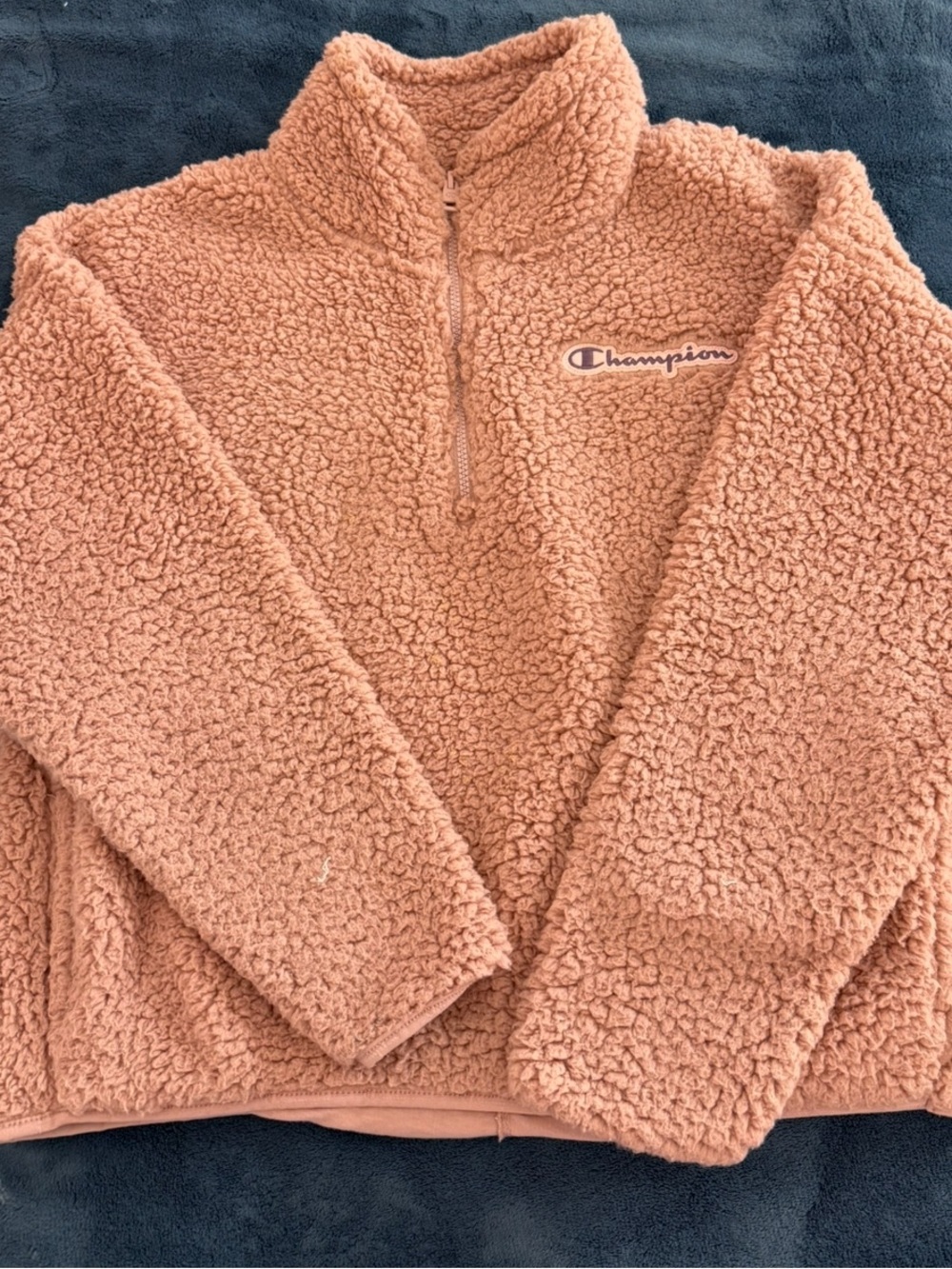 Champion Plush Sherpa Half-Zip Pullover - Peach